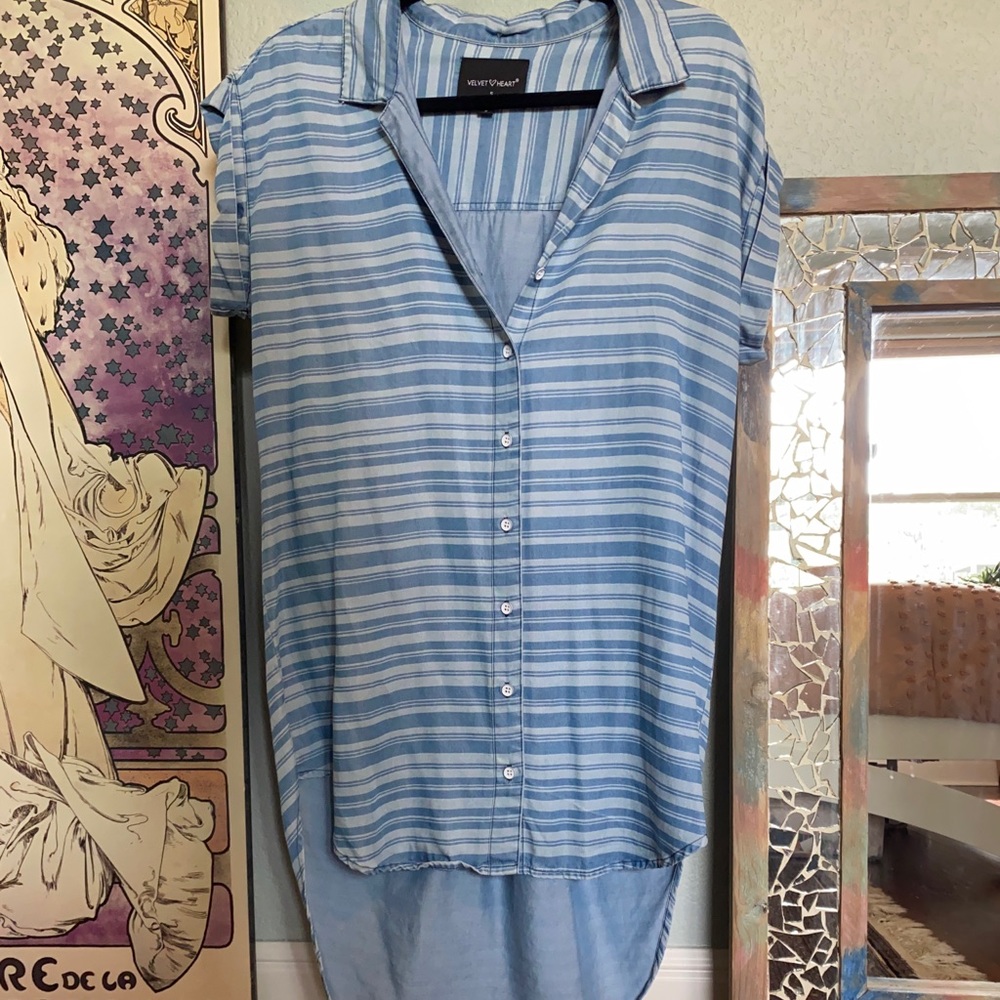 Button up tshirt dress
